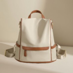 Anti-Theft Nylon Waterproof Backpack (Apricot)
