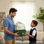 Premium Kids School Bag (Green) - Image 2