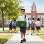 Premium Kids School Bag (Green) - Image 3